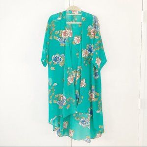 Forever 21 Tropical Floral Kimono